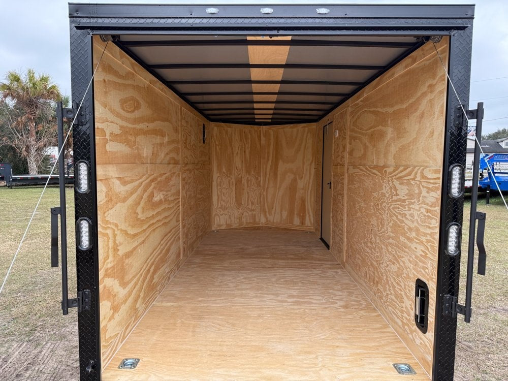 7 x 16 TA Enclosed Trailer - Black Out Package - .080 Polycore - 7' Interior - Enclosed - Stryker Dealership Group