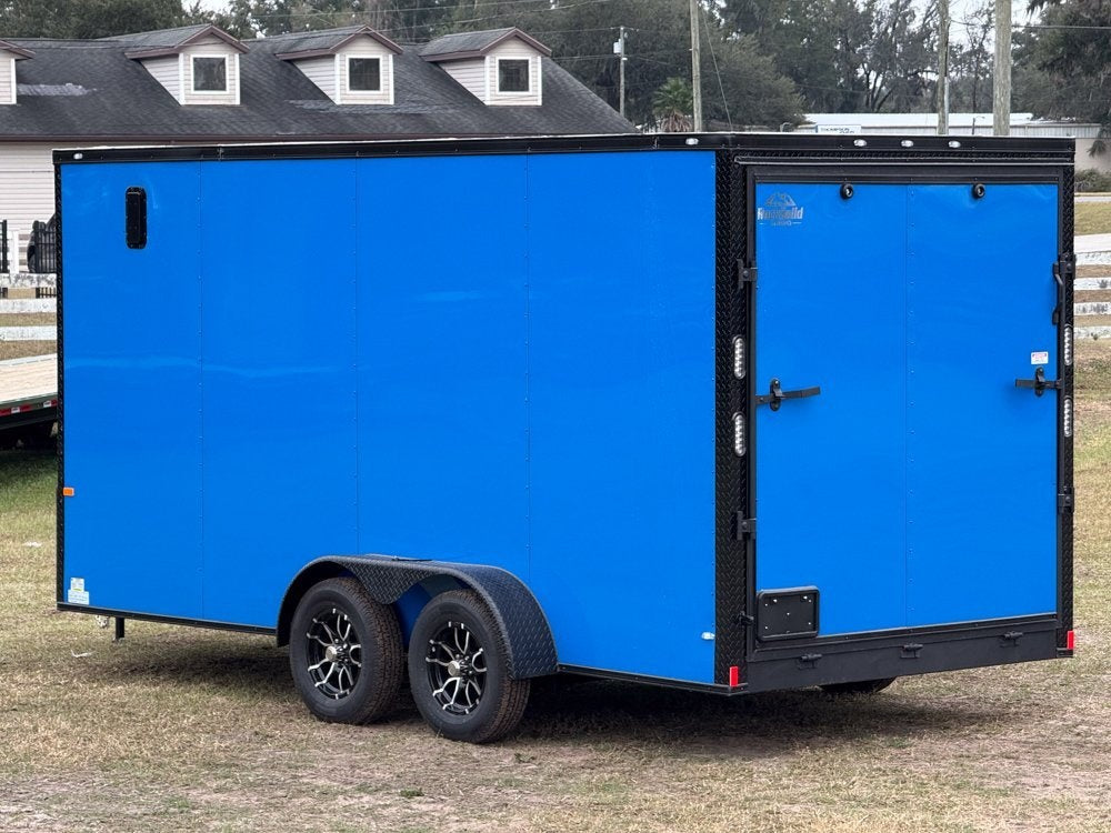 7 x 16 TA Enclosed Trailer - Black Out Package - .080 Polycore - 7' Interior - Enclosed - Stryker Dealership Group