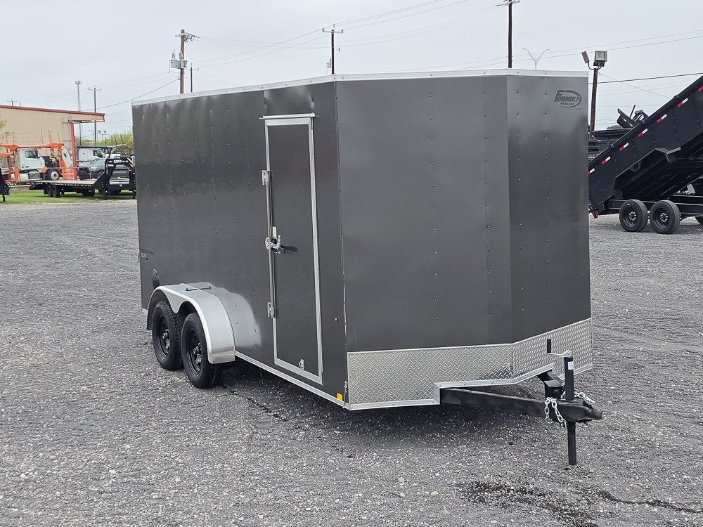 7' x 16' Traverse DLX Flat Top V Nose (2) - 3500 lb Axle - Enclosed - Stryker Dealership Group