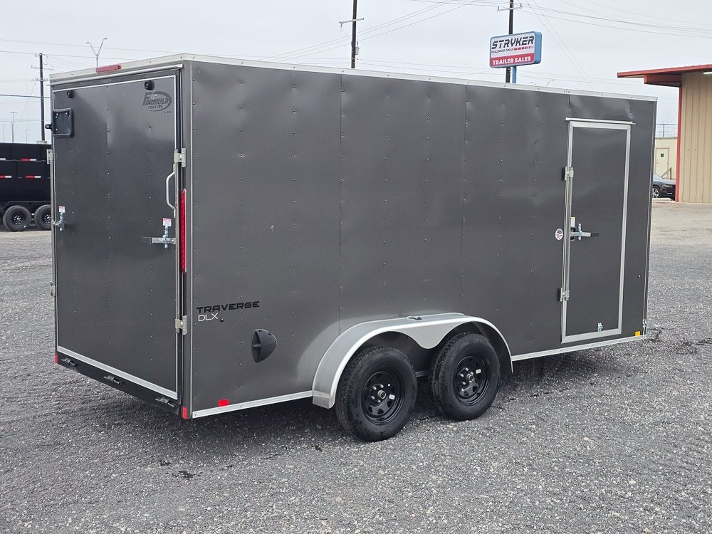 7' x 16' Traverse DLX Flat Top V Nose (2) - 3500 lb Axle - Enclosed - Stryker Dealership Group