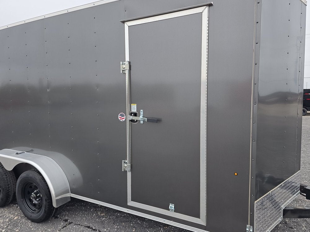 7' x 16' Traverse DLX Flat Top V Nose (2) - 3500 lb Axle - Enclosed - Stryker Dealership Group