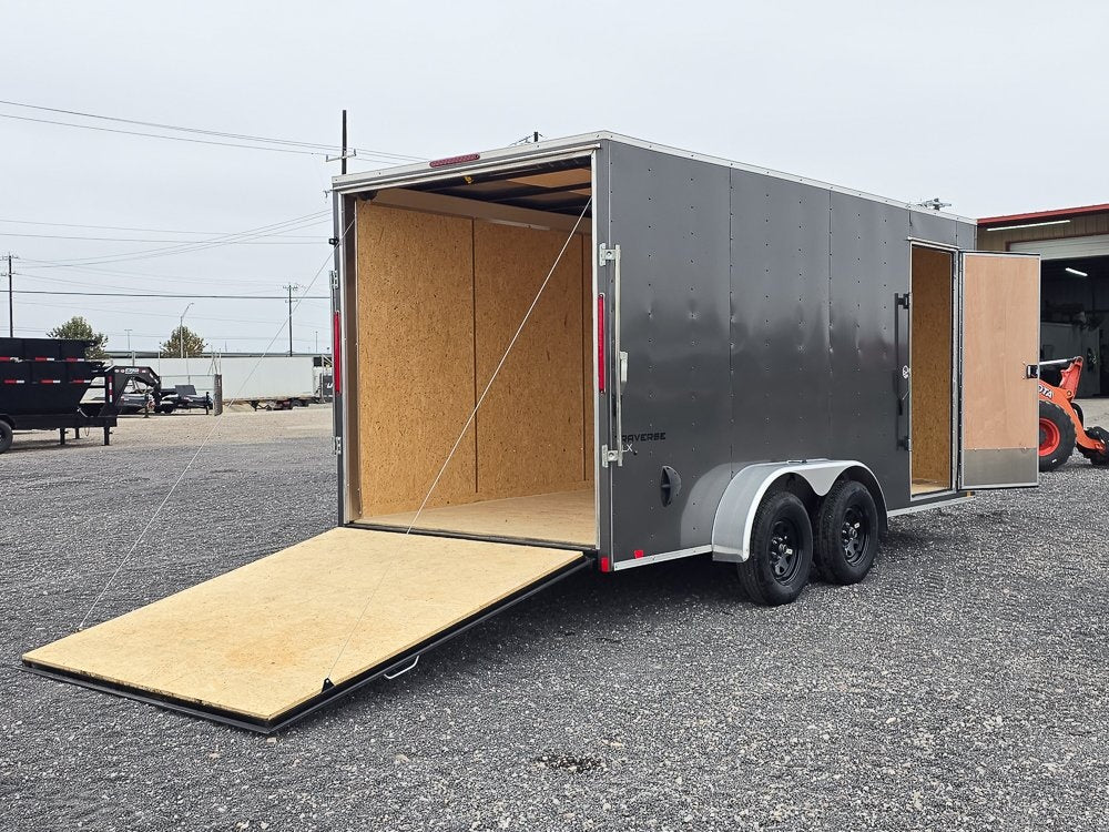 7' x 16' Traverse DLX Flat Top V Nose (2) - 3500 lb Axle - Enclosed - Stryker Dealership Group