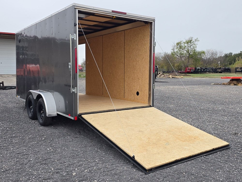 7' x 16' Traverse DLX Flat Top V Nose (2) - 3500 lb Axle - Enclosed - Stryker Dealership Group