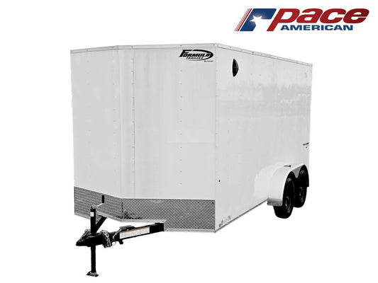 7' x 16' Traverse DLX Flat Top V Nose (2) - 3500 lb Axle - Enclosed - Stryker Dealership Group