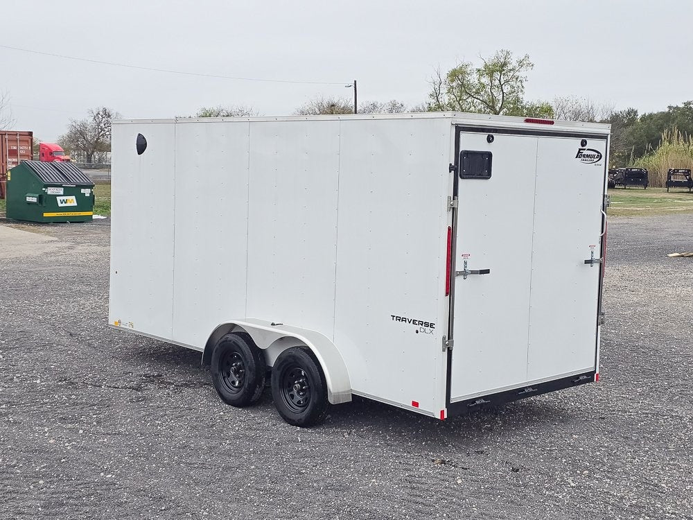 7' x 16' Traverse DLX Flat Top V Nose (2) - 3500 lb Axle - Enclosed - Stryker Dealership Group
