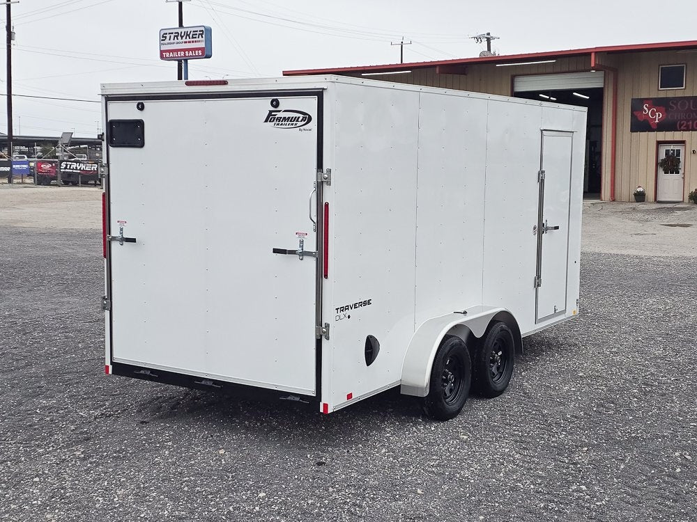 7' x 16' Traverse DLX Flat Top V Nose (2) - 3500 lb Axle - Enclosed - Stryker Dealership Group