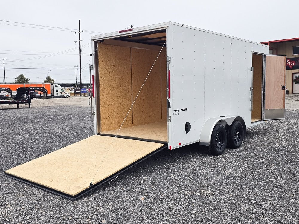 7' x 16' Traverse DLX Flat Top V Nose (2) - 3500 lb Axle - Enclosed - Stryker Dealership Group