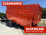 Horizon 20' HRD GN Roll off Bundle (2) 10k Axles + 2 Bins w/ 6' Walls 7744-B