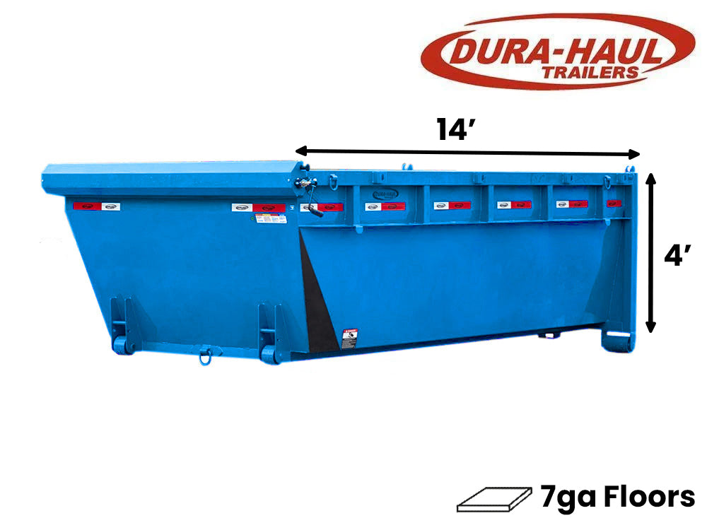 14' Roll Off Bin - 4' Side Wall - 7 Gauge Floor 847-47