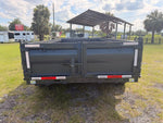 14' Horizon HZ7 Bumper Pull Dump Trailer 24" Side Walls - (2) 7K Axles 017999