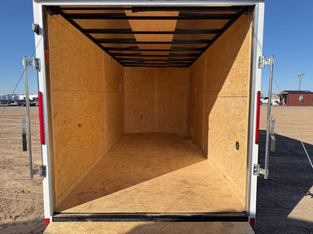 8.5 x 16 Outback DLX Flat Top V Nose Car Hauler (2) - 3500 lbs Axles - Enclosed - Stryker Dealership Group