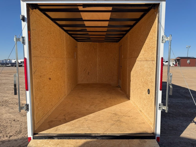 8.5 x 16 Outback DLX Flat Top V Nose Car Hauler (2) - 3500 lbs Axles - Enclosed - Stryker Dealership Group