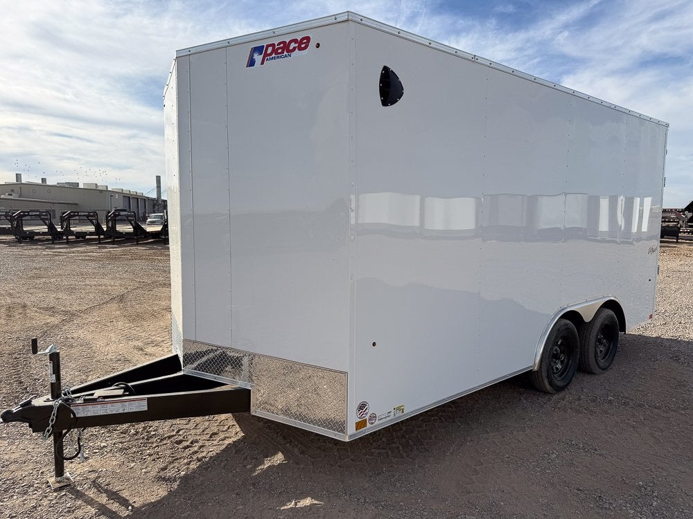 8.5 x 16 Outback DLX Flat Top V Nose Car Hauler (2) - 3500 lbs Axles - Enclosed - Stryker Dealership Group