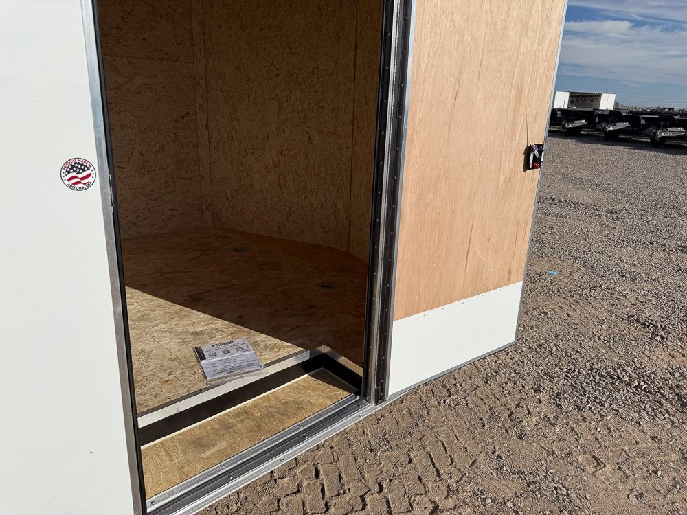 8.5 x 16 Outback DLX Flat Top V Nose Car Hauler (2) - 3500 lbs Axles - Enclosed - Stryker Dealership Group