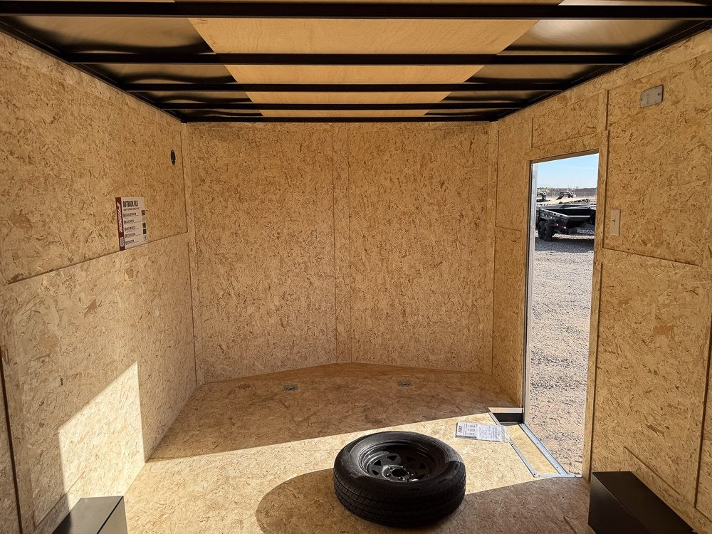 8.5 x 16 Outback DLX Flat Top V Nose Car Hauler (2) - 3500 lbs Axles - Enclosed - Stryker Dealership Group