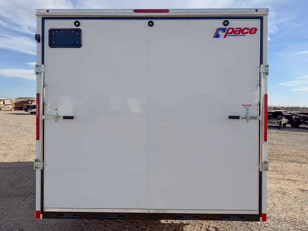 8.5 x 16 Outback DLX Flat Top V Nose Car Hauler (2) - 3500 lbs Axles - Enclosed - Stryker Dealership Group