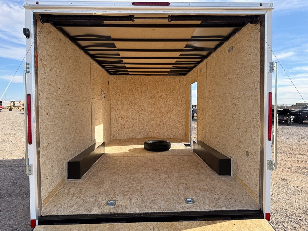 8.5 x 16 Outback DLX Flat Top V Nose Car Hauler (2) - 3500 lbs Axles - Enclosed - Stryker Dealership Group