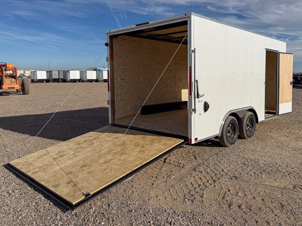 8.5 x 16 Outback DLX Flat Top V Nose Car Hauler (2) - 3500 lbs Axles - Enclosed - Stryker Dealership Group