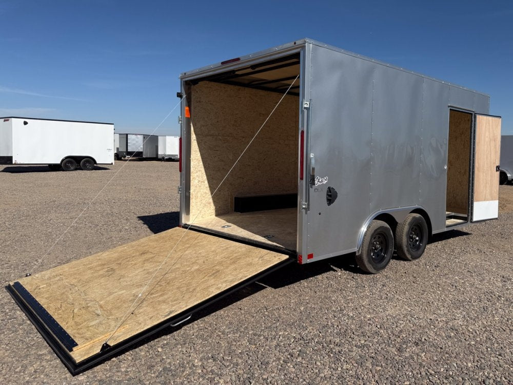 8.5 x 16 Outback DLX Flat Top V Nose Car Hauler (2) - 3500 lbs Axles - Enclosed - Stryker Dealership Group
