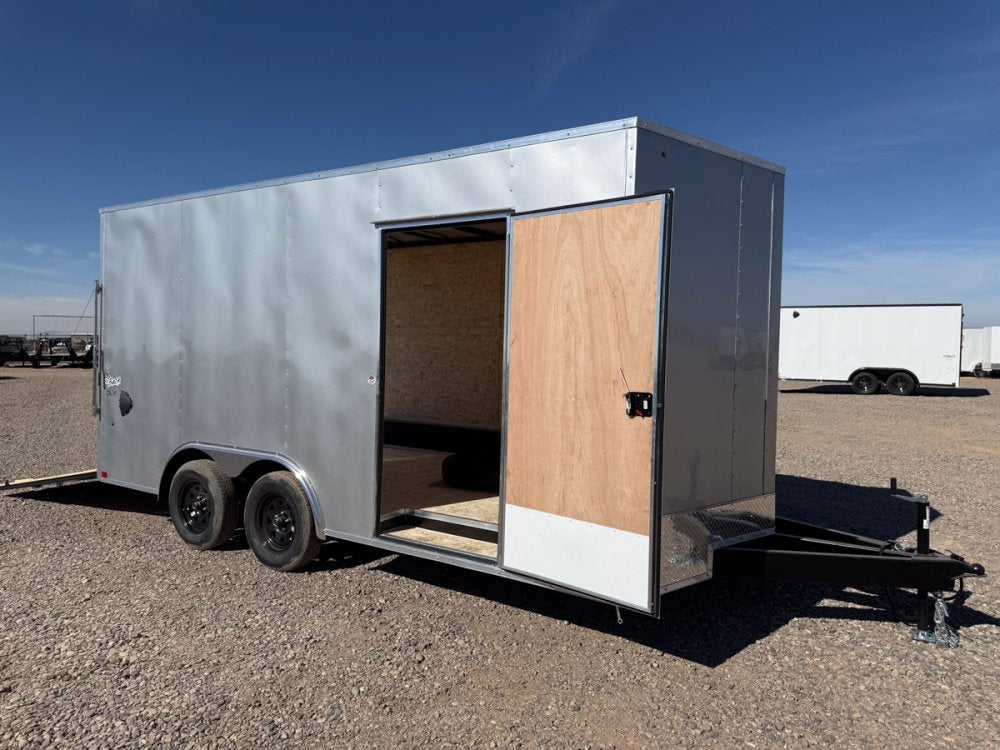 8.5 x 16 Outback DLX Flat Top V Nose Car Hauler (2) - 3500 lbs Axles - Enclosed - Stryker Dealership Group