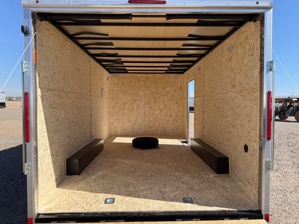 8.5 x 16 Outback DLX Flat Top V Nose Car Hauler (2) - 3500 lbs Axles - Enclosed - Stryker Dealership Group