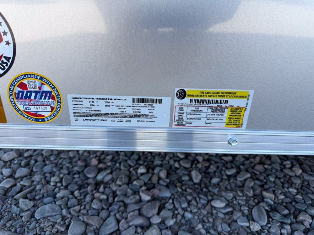 8.5 x 16 Outback DLX Flat Top V Nose Car Hauler (2) - 3500 lbs Axles - Enclosed - Stryker Dealership Group