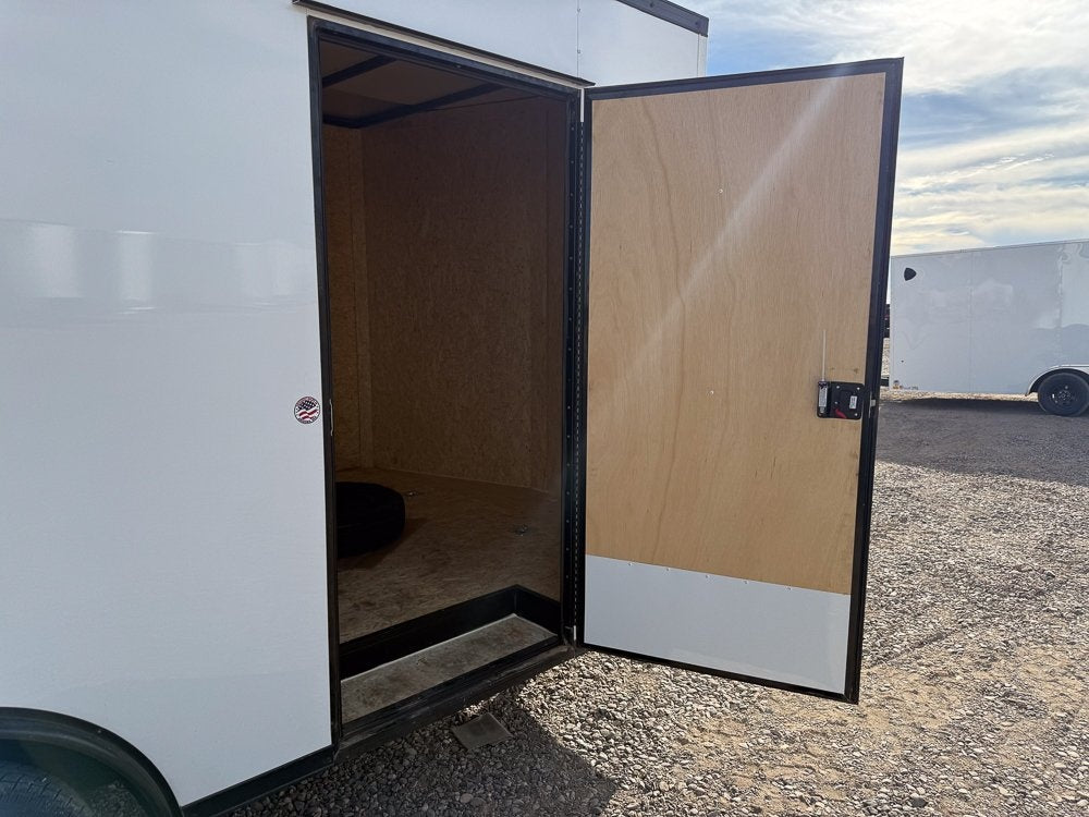 8.5 x 16 Outback DLX Flat Top V Nose Car Hauler (2) - 3500 lbs Axles - Enclosed - Stryker Dealership Group