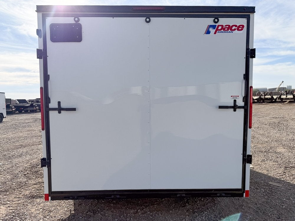 8.5 x 16 Outback DLX Flat Top V Nose Car Hauler (2) - 3500 lbs Axles - Enclosed - Stryker Dealership Group