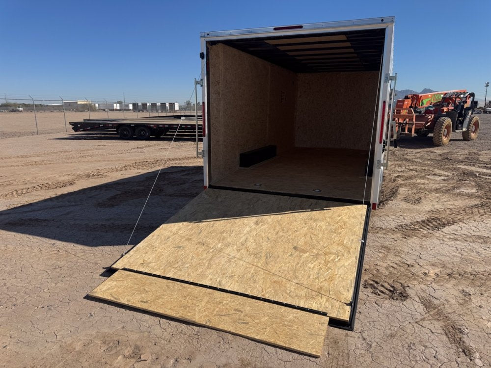 8.5 x 18 Outback DLX Flat Top V Nose Car Hauler - (2) 5200 lbs Axles - Enclosed - Stryker Dealership Group