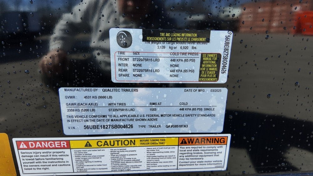 8.5 x 18 Qualitec Enclosed Trailer (2) 5200 lb Axles - Enclosed - Stryker Dealership Group
