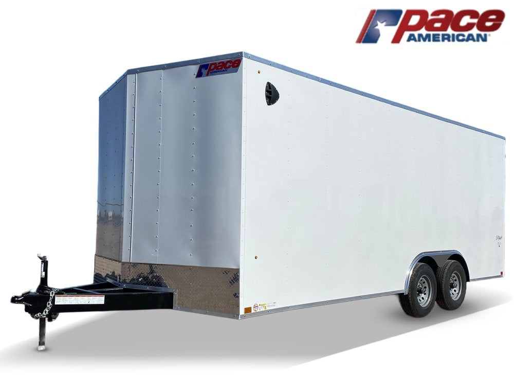 8.5 x 20 DX 10K Flat Top Sloped V Nose Car Hauler (2) - 5200 lb Axles - Enclosed - Stryker Dealership Group