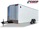 8.5 x 20 DX 10K Flat Top Sloped V Nose Car Hauler (2) - 5200 lb Axles - Enclosed - Stryker Dealership Group