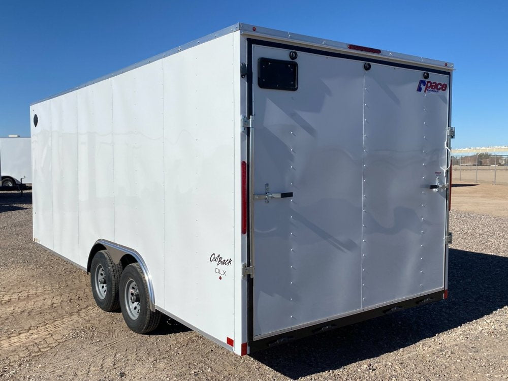 8.5 x 20 DX 10K Flat Top Sloped V Nose Car Hauler (2) - 5200 lb Axles - Enclosed - Stryker Dealership Group