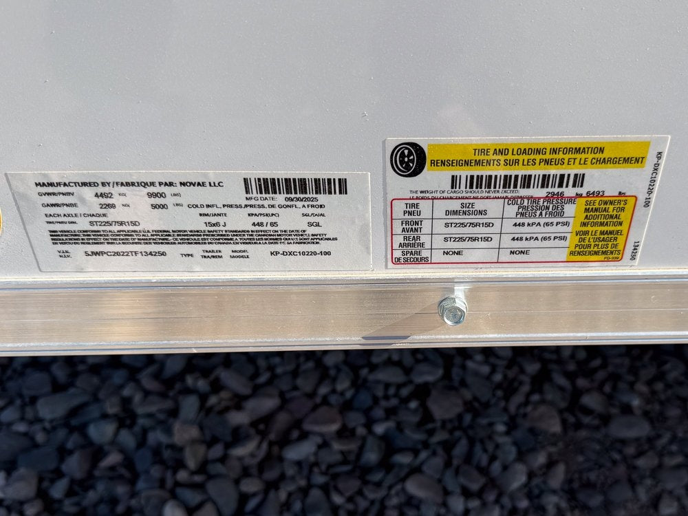 8.5 x 20 Outback DLX Flat Top V Nose Car Hauler 10k (2) - 5200 lbs Axles - Enclosed - Stryker Dealership Group