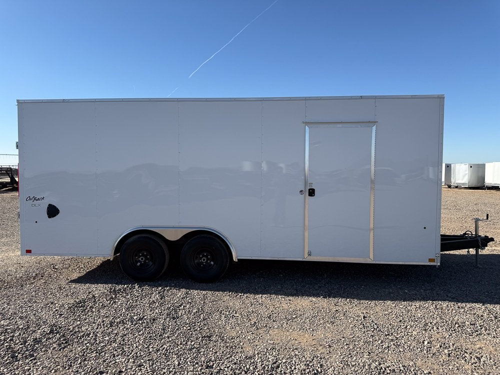 8.5 x 20 Outback DLX Flat Top V Nose Car Hauler 10k (2) - 5200 lbs Axles - Enclosed - Stryker Dealership Group