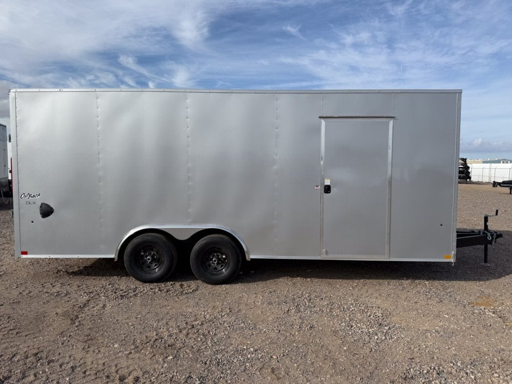 8.5 x 20 Outback DLX Flat Top V Nose Car Hauler (2) - 5200 lbs Axles - Enclosed - Stryker Dealership Group