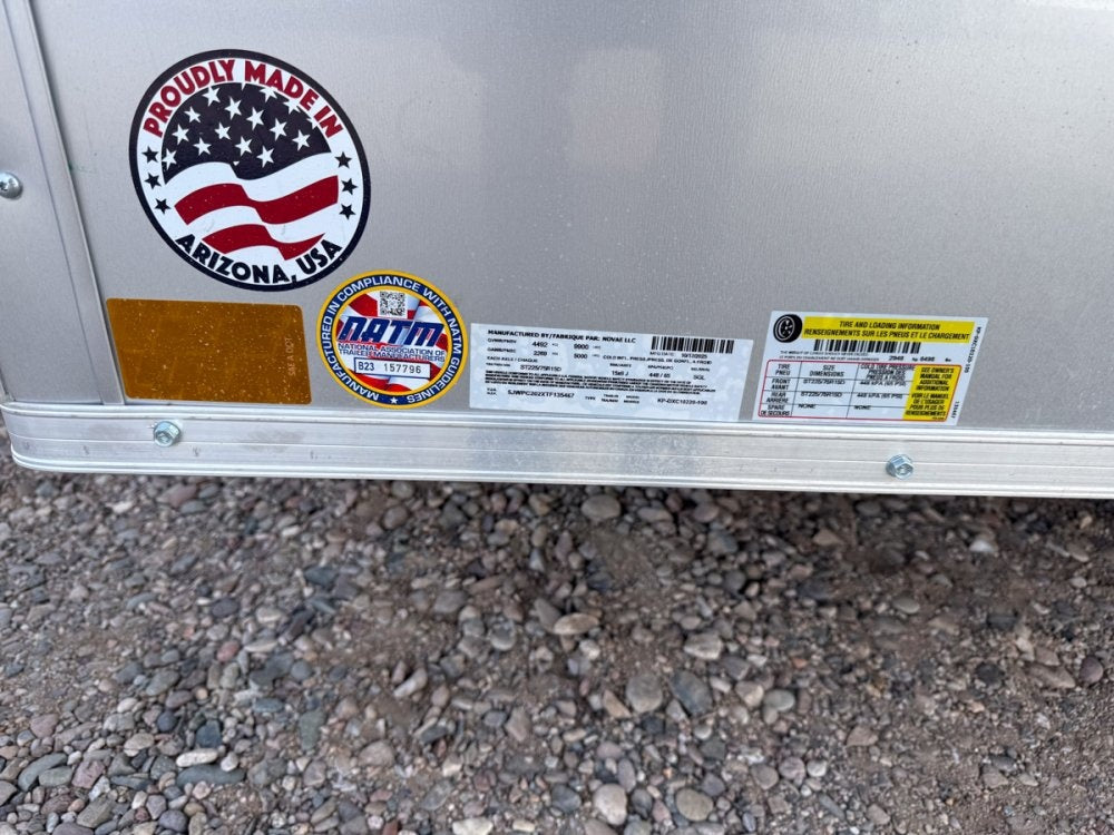 8.5 x 20 Outback DLX Flat Top V Nose Car Hauler (2) - 5200 lbs Axles - Enclosed - Stryker Dealership Group