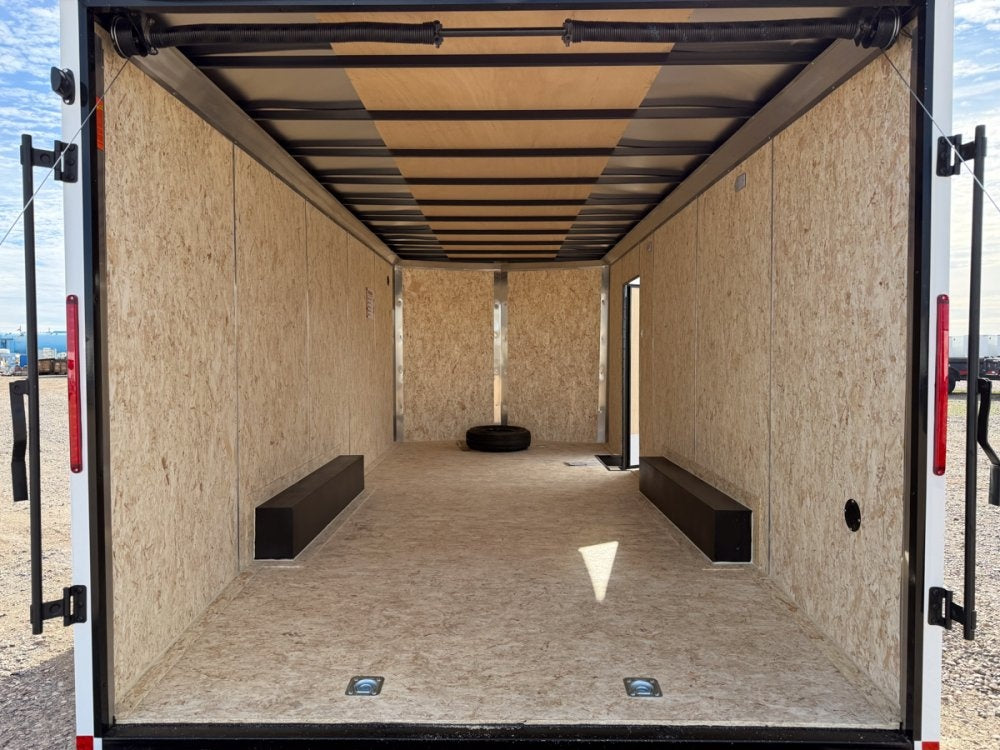 8.5 x 20 Outback DLX Flat Top V Nose Car Hauler (2) - 5200 lbs Axles - Enclosed - Stryker Dealership Group