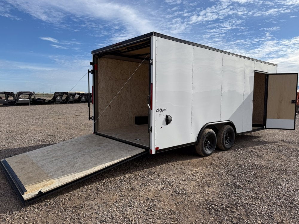 8.5 x 20 Outback DLX Flat Top V Nose Car Hauler (2) - 5200 lbs Axles - Enclosed - Stryker Dealership Group