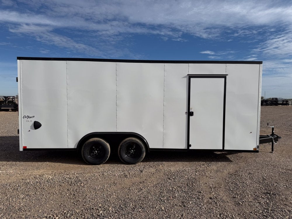 8.5 x 20 Outback DLX Flat Top V Nose Car Hauler (2) - 5200 lbs Axles - Enclosed - Stryker Dealership Group