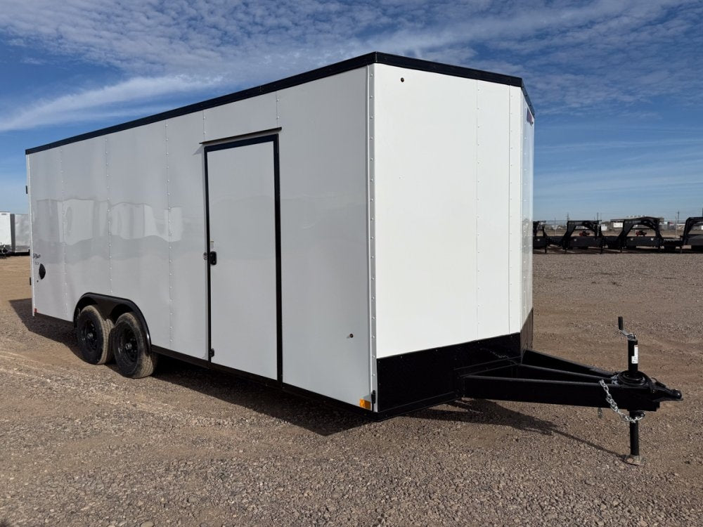 8.5 x 20 Outback DLX Flat Top V Nose Car Hauler (2) - 5200 lbs Axles - Enclosed - Stryker Dealership Group