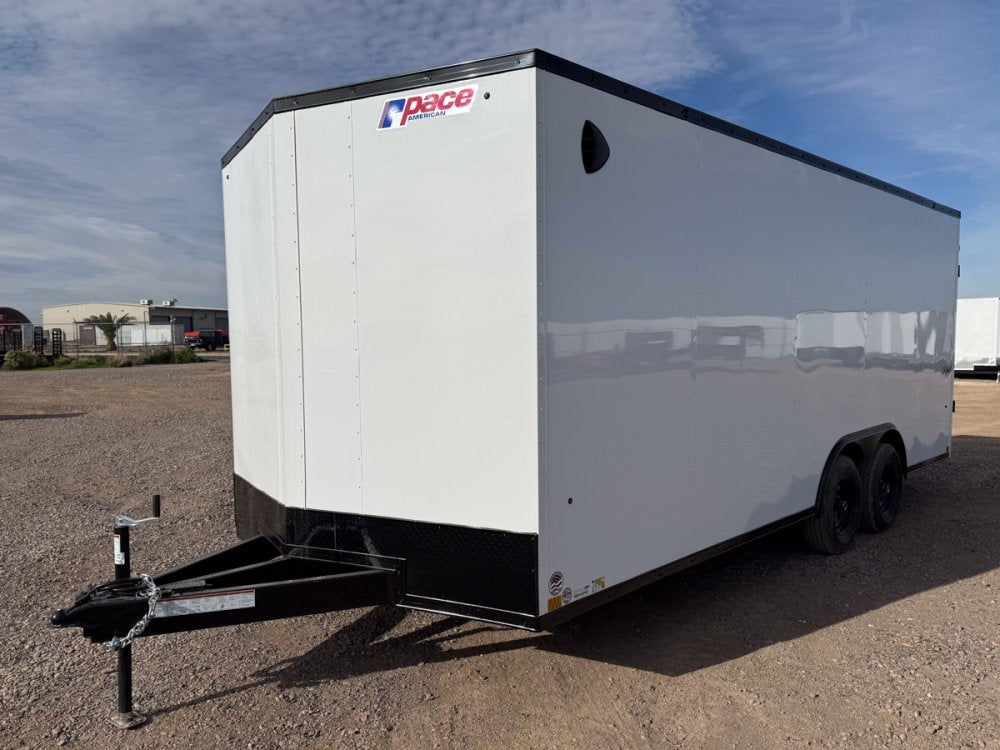 8.5 x 20 Outback DLX Flat Top V Nose Car Hauler (2) - 5200 lbs Axles - Enclosed - Stryker Dealership Group