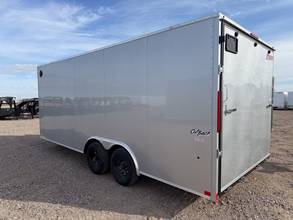 8.5 x 20 Outback DLX Flat Top V Nose Car Hauler (2) - 5200 lbs Axles - Enclosed - Stryker Dealership Group