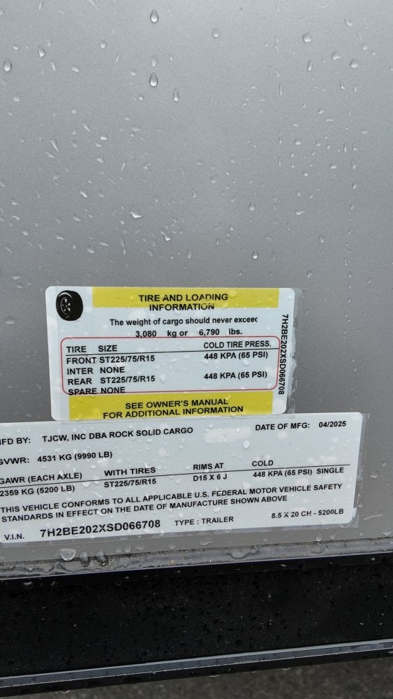 8.5 x 20 TA Enclosed Trailer - (2) 5200lb Axles - Black Out Package - .080 Polycore - Enclosed - Stryker Dealership Group