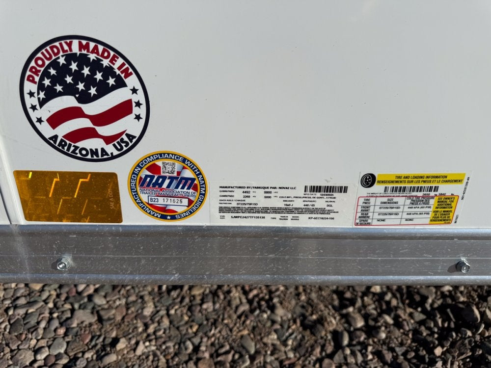 8.5 x 24 Journey SE Flat Top Sloped V Nose Car Hauler (2) 5200 lbs Axles - Enclosed - Stryker Dealership Group