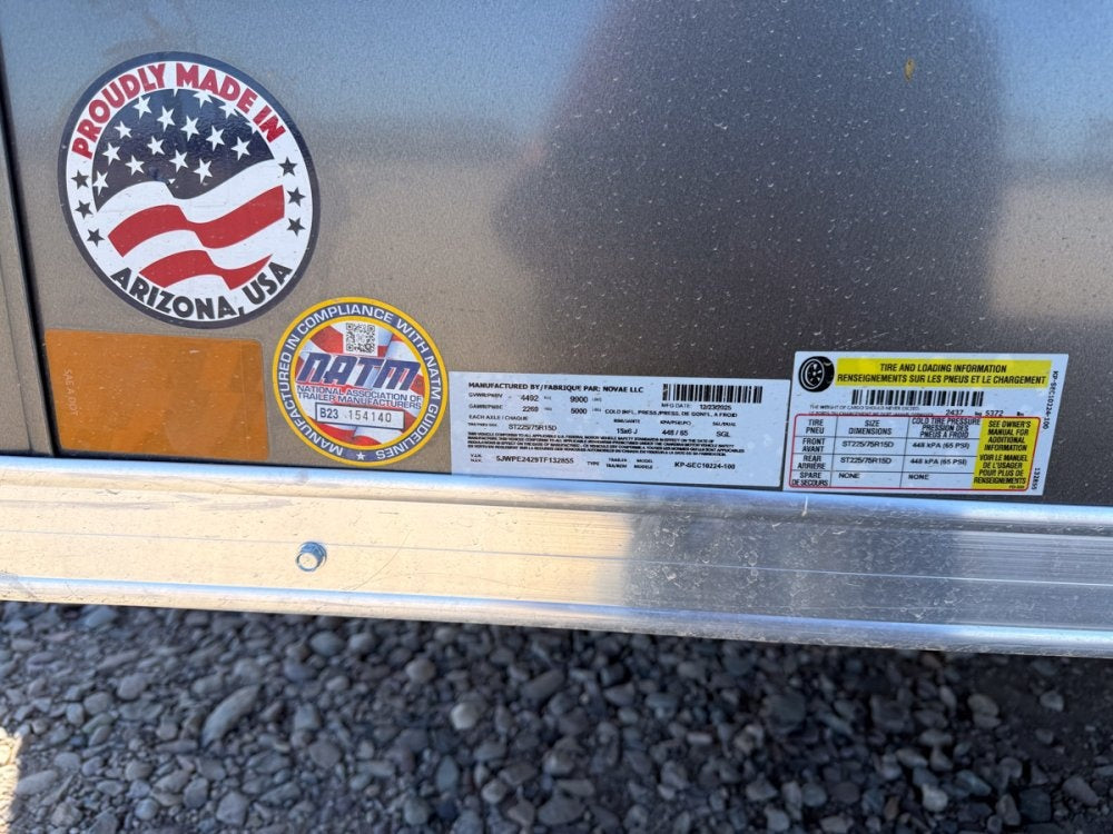 8.5 x 24 Journey SE Flat Top Sloped V Nose Car Hauler (2) 5200 lbs Axles - Enclosed - Stryker Dealership Group