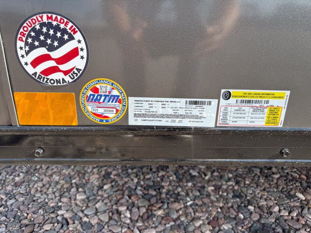 8.5 x 24 Journey SE Flat Top Sloped V Nose Car Hauler (2) 5200 lbs Axles - Enclosed - Stryker Dealership Group