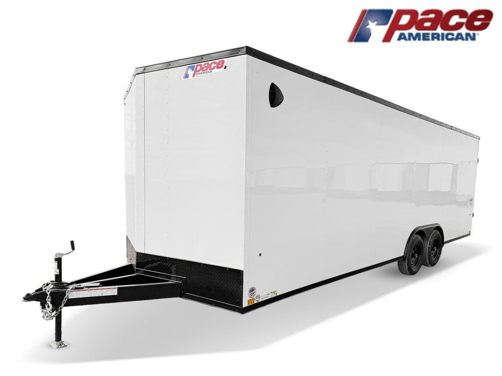 8.5 x 24 Outback DLX Flat Top V Nose Car Hauler (2) - 5200 lbs Axles - Enclosed - Stryker Dealership Group