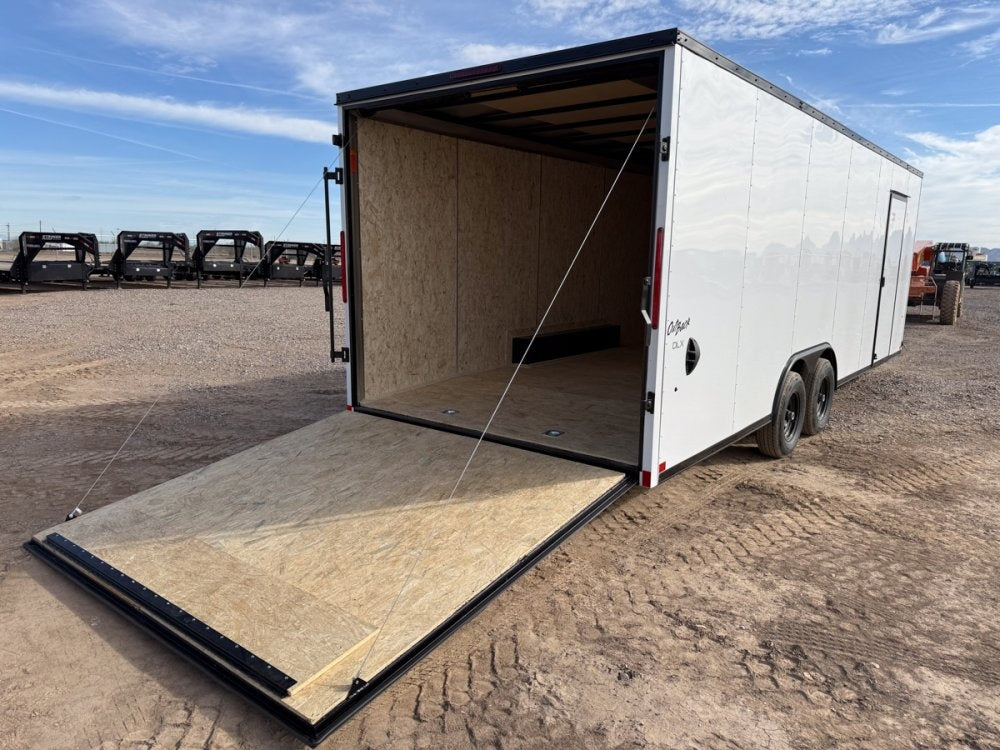 8.5 x 24 Outback DLX Flat Top V Nose Car Hauler (2) - 5200 lbs Axles - Enclosed - Stryker Dealership Group