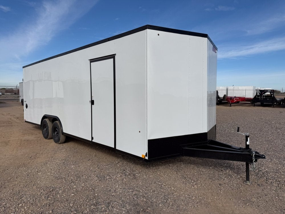 8.5 x 24 Outback DLX Flat Top V Nose Car Hauler (2) - 5200 lbs Axles - Enclosed - Stryker Dealership Group